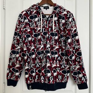 Pearly Gates Graphic Hoodie - Navy and Red